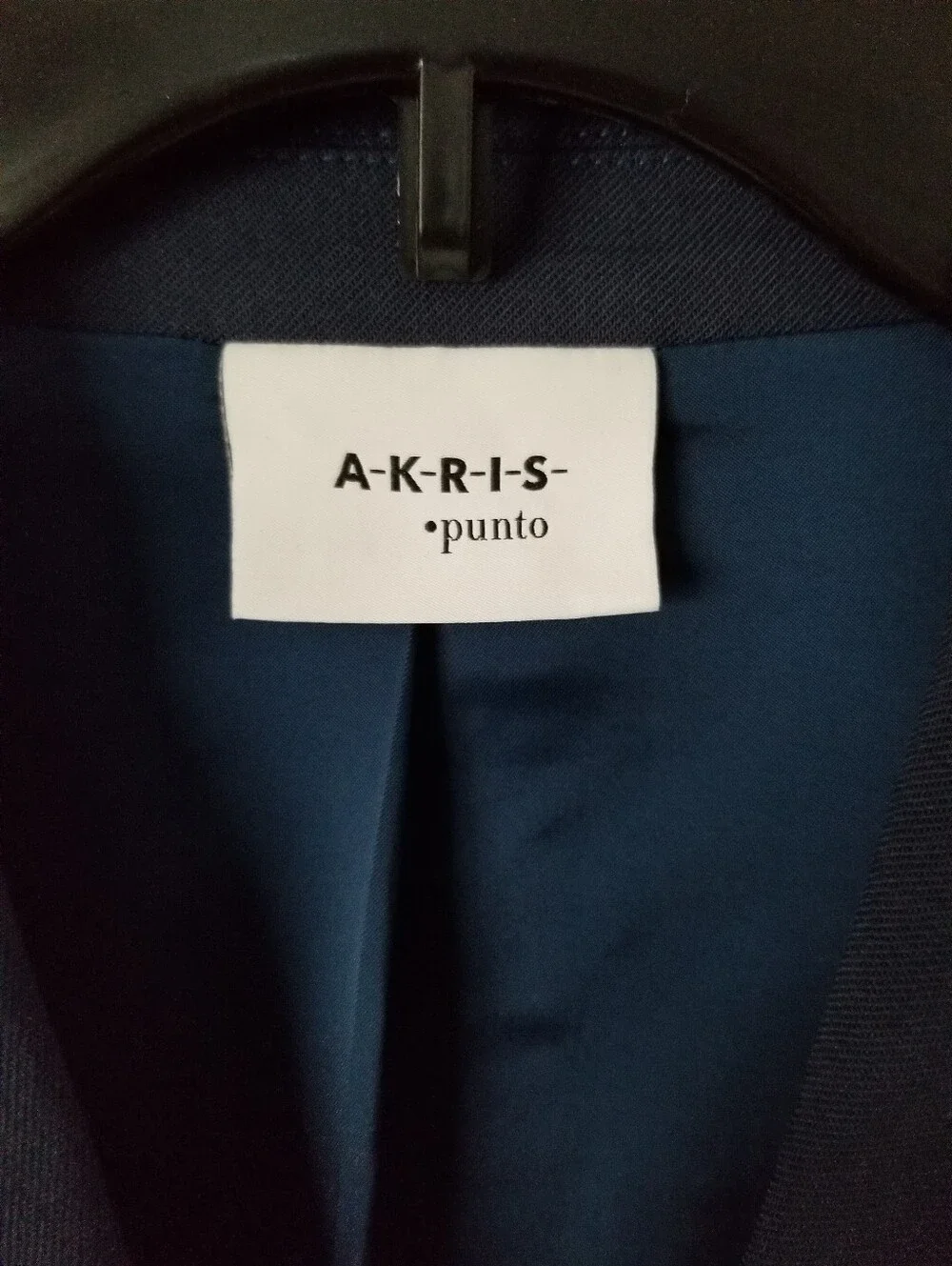 Akris Punto Navy Blue Double Breasted Sleeveless Blazer Vest Size 8